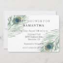 Recherche de peacock baby shower invitations Aquarelle