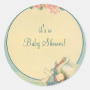 Recherche de cigogne vintage autocollants Bébé