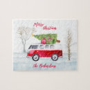 Recherche de camion rouge puzzles Neige