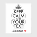 Recherche de restez calme autocollants Typographie