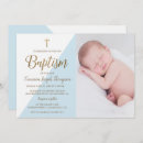 Recherche de bleu bébé baptême invitations Chrétien