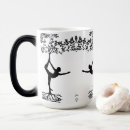 Recherche de pose yoga tasses Noir et blanc