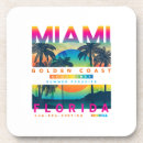 Recherche de miami dessous de verres Coloré