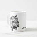 Recherche de tigre blanc tasses Noir et blanc