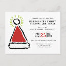 Recherche de santa hat noël invitations Rouge