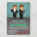 Recherche de agent secret cartes invitations Confidentiel