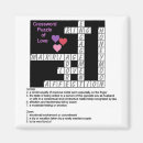 Recherche de mots croisé magnets Amour