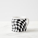 Recherche de damier noir et blanc tasses Géométrique