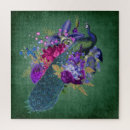 Recherche de paon bleu puzzles Turquoise