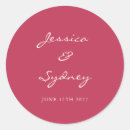 Recherche de couleur magenta autocollants Élégant