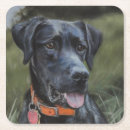 Recherche de peinture chien de dessous de verres Noir