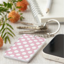 Recherche de pois rose porteclés Motif à points polka