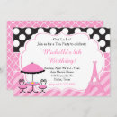 Recherche de paris anniversaire invitations Paris tea party