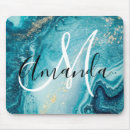 Recherche de marbre bleu tapis souris Monogramme