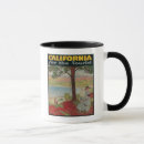 Zoek naar toeristen mokken Californië