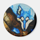 Recherche de loup magnets Bleu