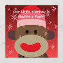 Recherche de singe de chaussette invitations Enfants