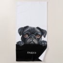 Recherche de animal compagnie de serviettes de plage Noir et blanc