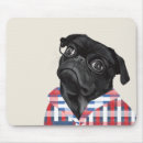Zoek naar zwarte pug muismatten Schattig