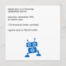 Recherche de robot bleu invitations Bébé