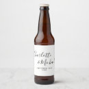 Recherche de mariage bière étiquettes Noir et blanc