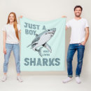Zoek naar grappige haaien dekens Blauw