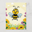 Recherche de abeille colorée cartes postales Floral