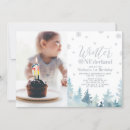 Recherche de silver 1ans anniversaire invitations Flocons de neige