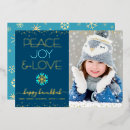 Recherche de peace photo vœux cartes Typographie