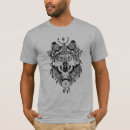 Recherche de loup tribal tshirts Aztèque