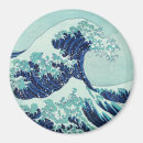 Recherche de hokusai la vague magnets Bleu
