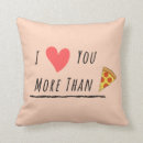 Recherche de pizza drôle coussins Coeur