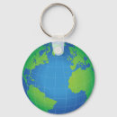 Recherche de carte du monde porteclés Bleu