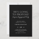 Recherche de surprise fiançailles invitations Noir et blanc
