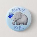Recherche de baby shower éléphant badges Bleu