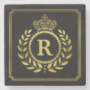 Recherche de lauriers dessous de verres Monogramme