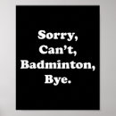 Recherche de bye posters Amoureux du badminton
