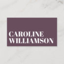 Recherche de aubergine cartes visite Typographie