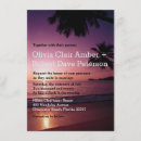 Recherche de plage hawaïen coucher soleil mariage invitations Palmiers