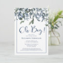 Zoek naar blue floral baby shower invitations Modern