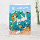 Recherche de sous marin anniversaire cartes Girl