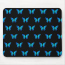 Recherche de papillon bleu tapis souris Blanc