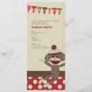 Recherche de singe de chaussette invitations Mignon