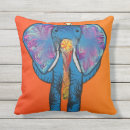 Recherche de éléphant coloré coussins Orange