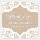 Recherche de burlap autocollants Merci