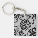 Recherche de dragon noir porteclés Noir et blanc