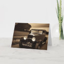 Recherche de voiture ancienne vœux cartes Vintage