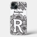 Recherche de style de tatouage iphone coques Noir et blanc