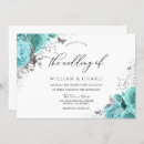 Recherche de bleu turquoise rose mariage invitations Sarcelle