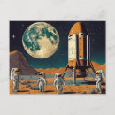 Recherche de fusée vintage cartes postales Astronaute